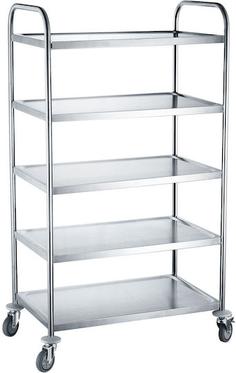Steel 5-shelf Waiter's Trolley Hendi 810125