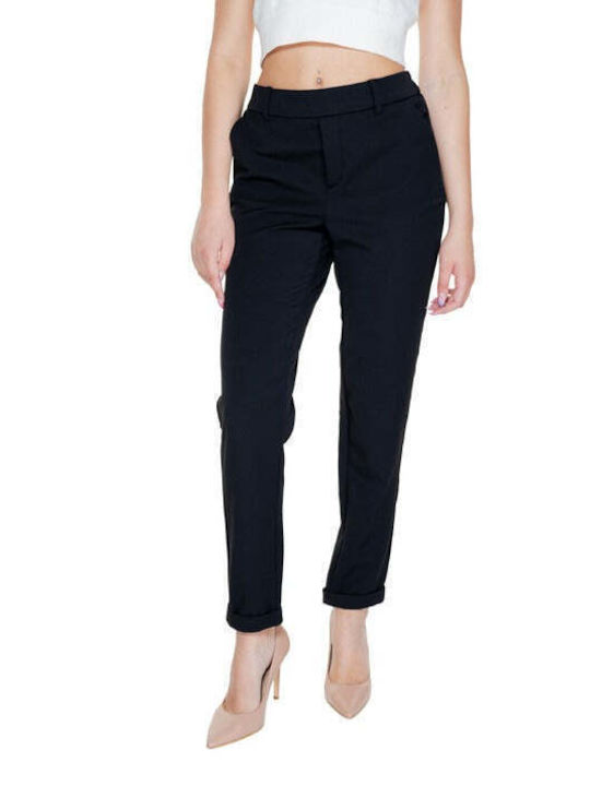 Vero Moda Damen Stoff Hose Schwarz