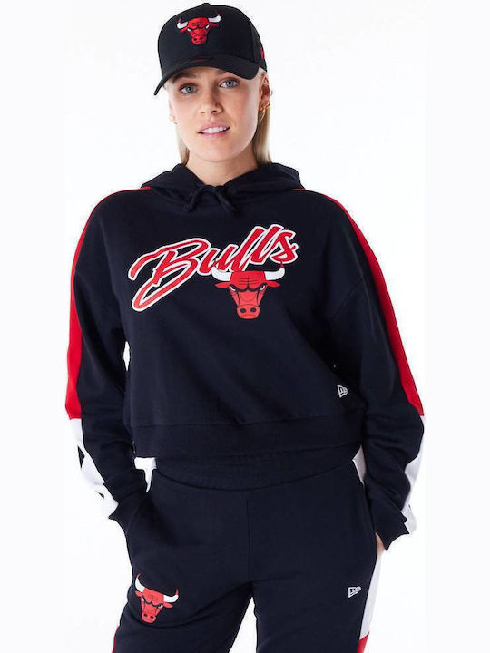 New Era Cropped Women's Sweatshirt Hooded Black
