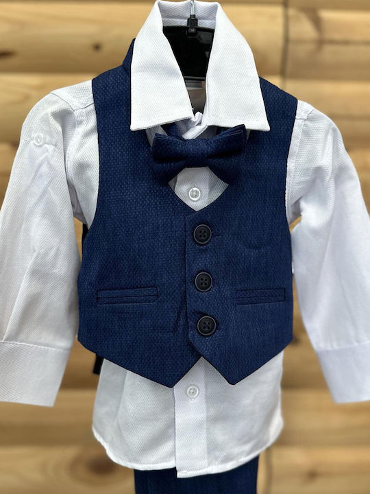 Extan Bebe Baptism Suit Navy Blue