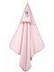 Greenwich Polo Club Baby-Badetuch mit Kapuze Dusty Rose Pink 80x80cm