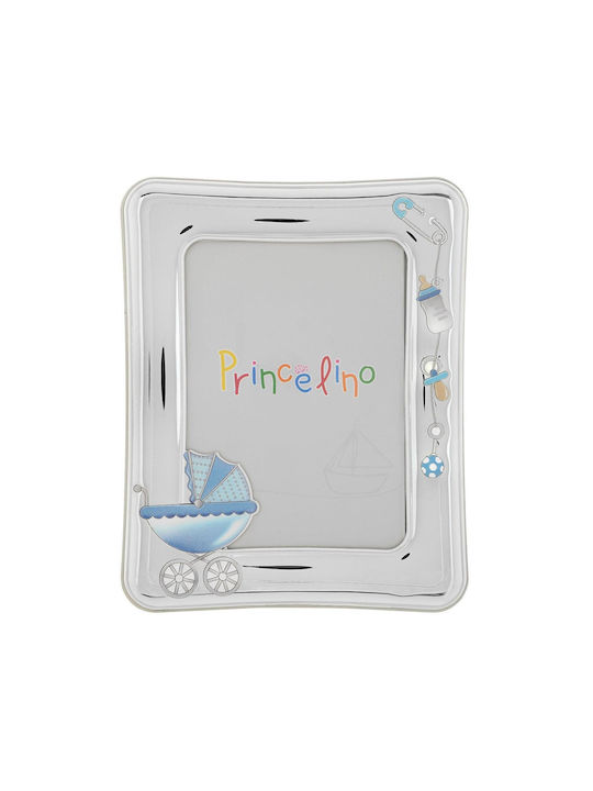 Themelidis Jewels Παιδική Κορνίζα Ασημένια Μπλε 9x13cm