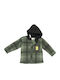 Kids Checked Shirt Long Sleeve Green