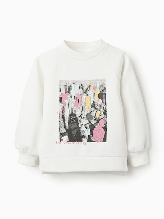 Zippy Fleece Kinder-Sweatshirt white