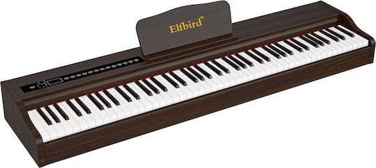 Elfbird Αρμόνιο Stage BL-150 με 88 Βαρυκεντρισμένα Πλήκτρα Καφέ Σκούρο Καφέ