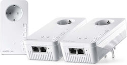 Devolo Powerline Triple Kit Wi‑Fi 6 and 2 Gigabit Ethernet Ports