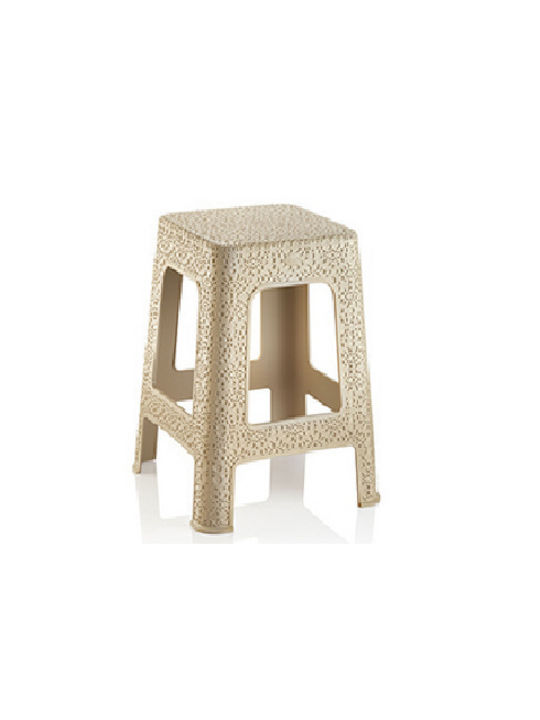 Hocker Für das Wohnzimmer Kunststoff Beige 46x24x38cm