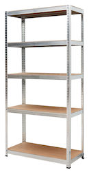 Awtools 5-shelf Rack 200x90x40 Load Capacity 300kg 5.0mm Push-fit Quick Assembly Awtools 5-shelf Rack 200x90x40 Load Capacity 300kg 5.0mm Push-fit Quick Assembly