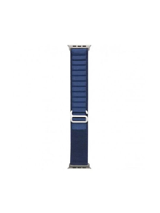 Curea Thd Alpine Loop Compatibilă cu Apple Watch Ultra2 49 mm, Apple Watch 45 mm Seria 9, Apple Watch SE 44 mm, Mărime Universală, Culoare Albastru Denim