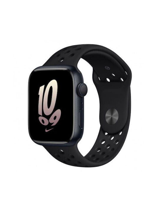 Black Sports Strap Ventilation Holes Apple Watch 45 Mm Series 8 Apple Watch Ultra 49 Mm Universal Size