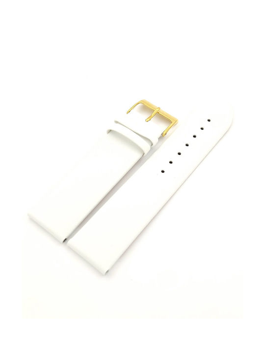 KOSTELO Leather Strap White