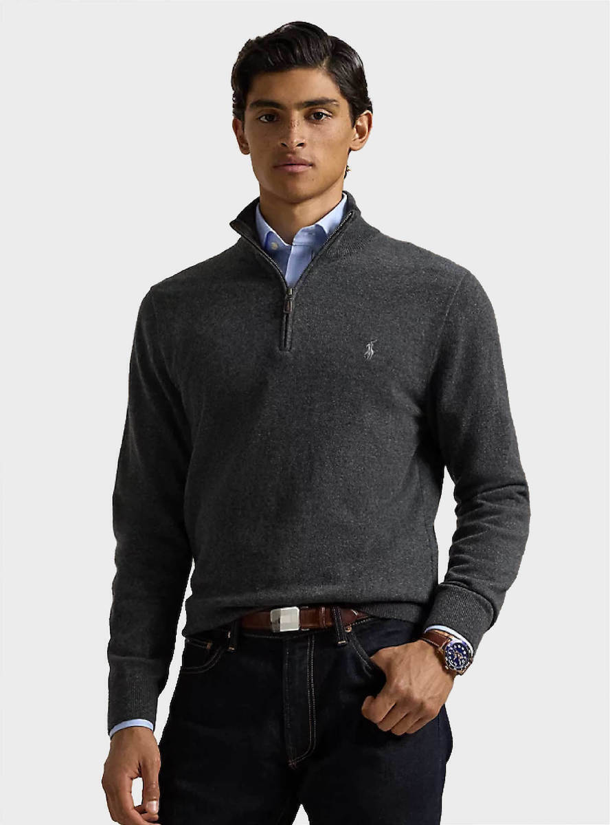 Ralph Lauren Polo Sweater Dark Charcoal Heather 710876756017