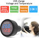 Dofull Car Lighter Voltmeter and Thermometer Digital Instrument