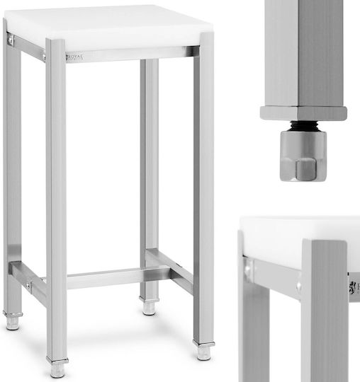 Polyethylene Butcher Block Steel Base 40 X 40 X 80 Cm