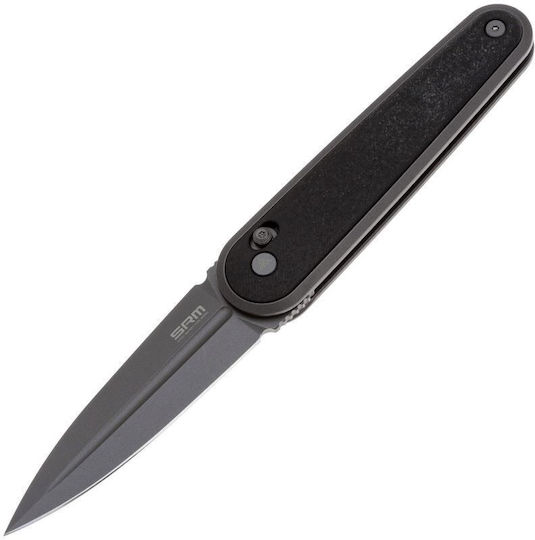 Folding Knife Srm 251m-gb G10 Handle Carbon Coating N690 Steel