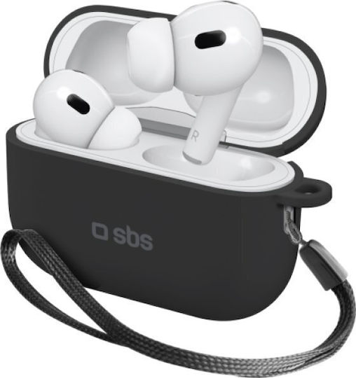 SBS Hülle Silikon in Schwarz Farbe für Apple AirPods Pro