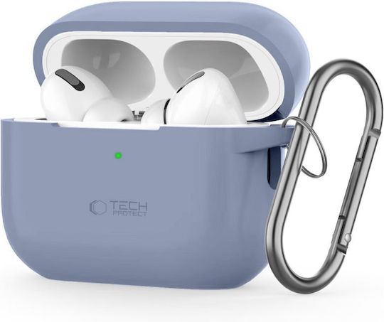 Tech-Protect Hülle Silikon mit Haken Baby Blue für Apple AirPods Pro 2