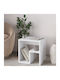 Rectangular Side Coffee Table Bon Wooden White W40xL35xH40cm