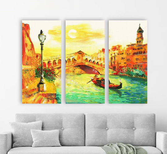 I-gallery Τρίπτυχος Πίνακας σε Καμβά 130x130cm