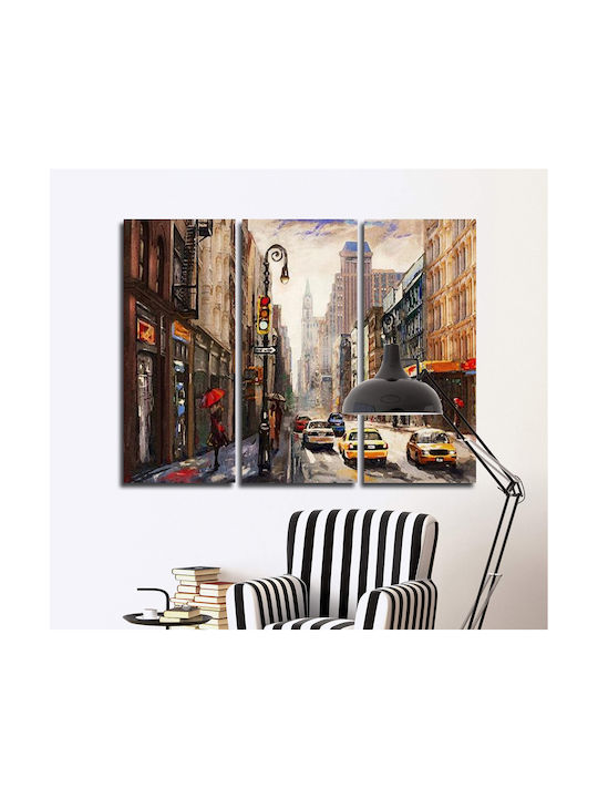 I-gallery Threefold Painting on Canvas 100x70cm