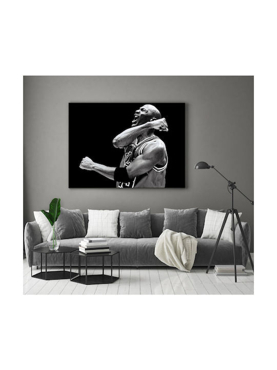 Πίνακας Καμβά Michael Jordan Black White Knv1067 45cm X 65cm