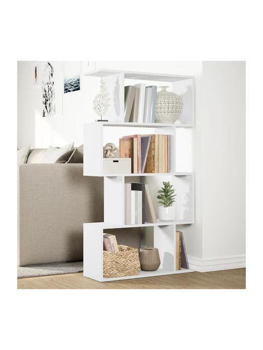 Bücherschrank Weiß 70x24x129cm