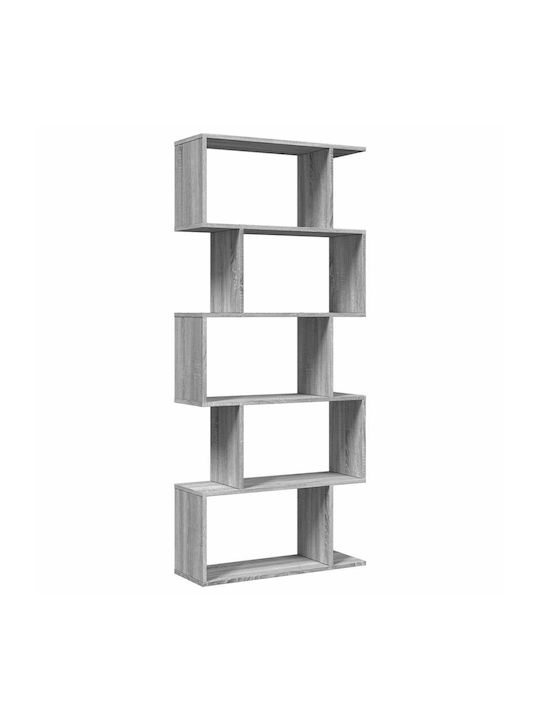 Bookcase Grey 70x24x161cm