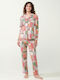 Vamp Winter Damen Pyjama-Oberteil Green Barley