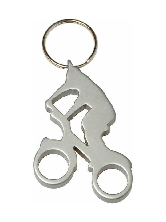 Munkees Keychain Opener Biker Silver