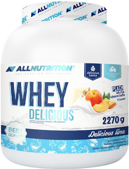 Delicious Протеин Суроватъчен с Вкус White Chocolate with Peach 2.27kg