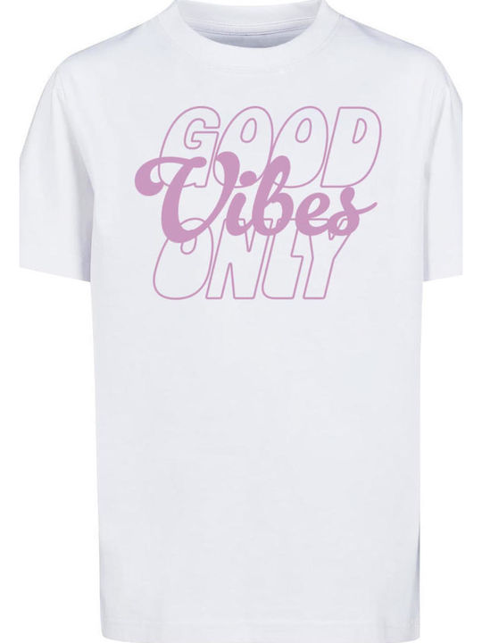 Kids' T-shirt White Good Vibes Only Wording Tee white Yes