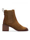 Clarks Suede Women's Ankle Boots Brown