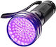 LED UV Taschenlampe Zola Wasserdicht Aluminium 51 LEDs Länge 15 cm Schwarz