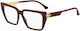 Etro Women's Butterfly Prescription Eyeglass Frame Red