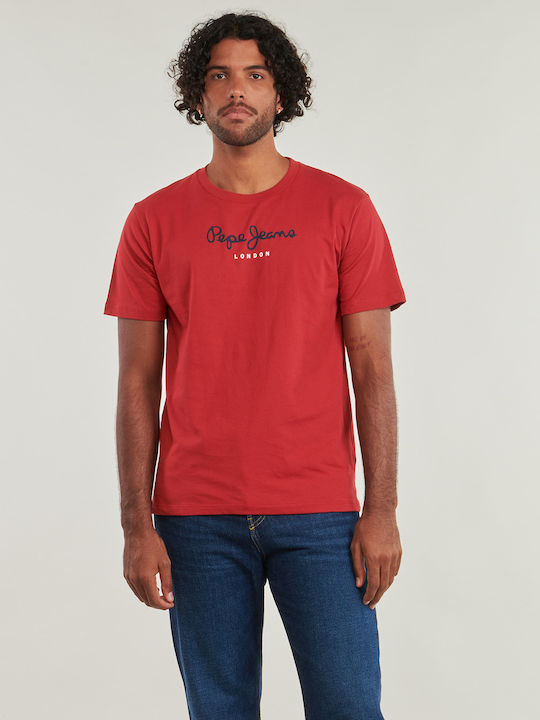 Pepe Jeans Eggo Men's Short Sleeve T-shirt Red