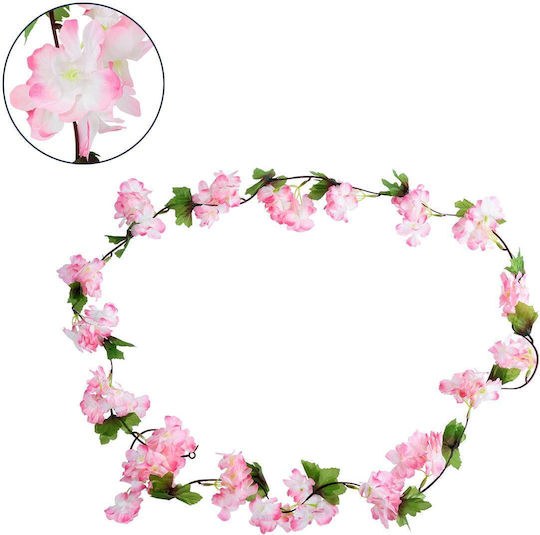 Globostar 78100 Artificial Hanging Plant Decorative Flower Garland 18 Pink White Cherry Blossoms & Green Foliage M20 X H220 X W20cm Globostar 78100 Artificial Hanging Plant Decorative Flower Garland 18 Pink White Cherry Blossoms & Green Foliage M20 X H220 X W20cm