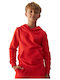 Kids Sweatshirt with Hood and Pockets Coral
