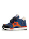Kids Sneakers High with Scratch Navy Blue