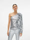 Vero Moda Damen Bluse Silver