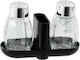 Fackelmann Salt and Pepper Set with Stand and Toothpick Holder