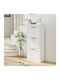 Wooden Shoe Organizer White 54x24x117.5cm