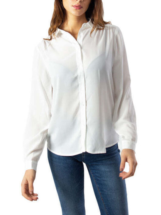 Vila Women's Long Sleeve Shirt White