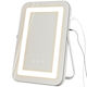 HomCom Schminkspiegel Tischgerät mit Licht 4x4cm Weiß