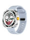 Microwear F7 Smartwatch με Παλμογράφο (Silver)