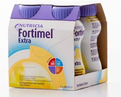 Nutricia Fortimel Extra Supplement for Weight Loss 4 x 200ml Vanilla