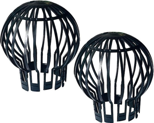 Set 2 Gutter Filters Zola To Aid Water Flow Plastic 132x145 Mm Black