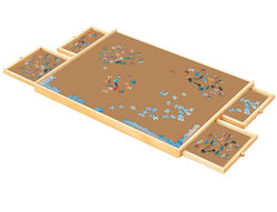 Masă pentru Puzzle cu 4 Sertare Zola Suprafață Suficientă 1500 Piese Placă MDF Pin 90.5 X 68 X 4