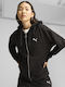 Damen Sweatshirtjacke Kapuzen Schwarz