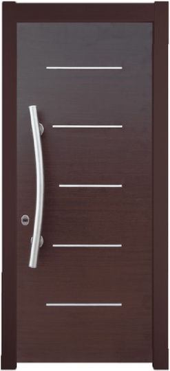 Θωρακισμένη Πόρτα Wenge Inox Kp113 Θωρακισμένη Πόρτα Wenge Inox Kp113