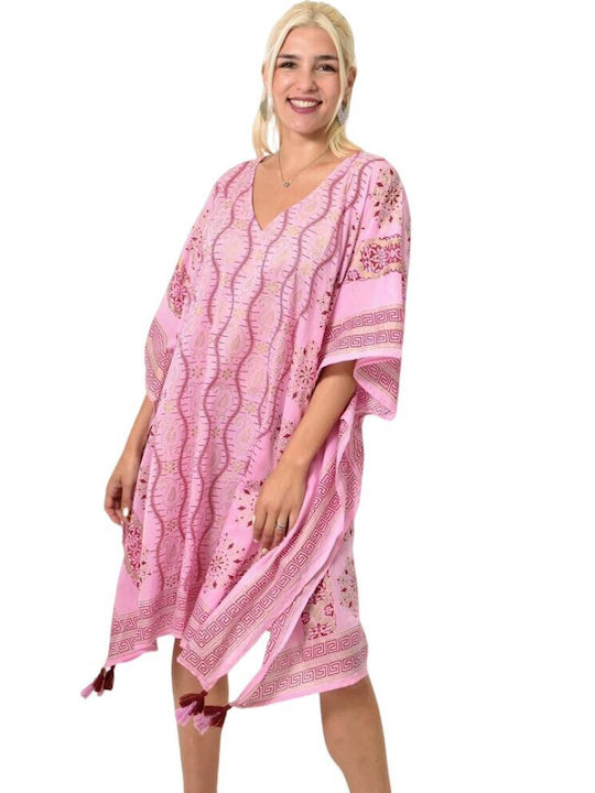 Potre Damen Kaftan Strand Pink